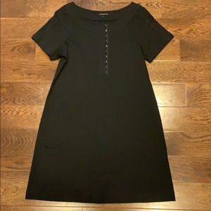 Theory Black Round Neck Dress Size L